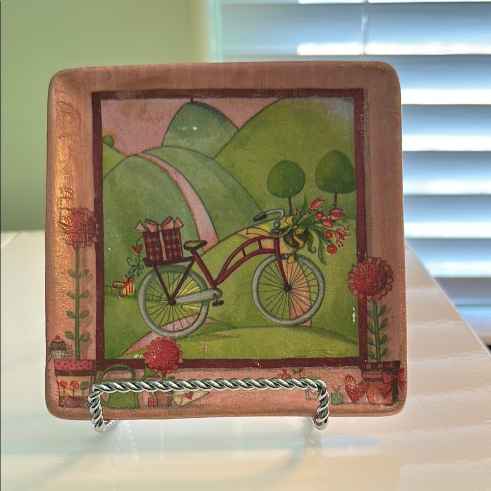Decorative decoupaged ceramic trays made by me!